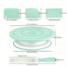 1 Juego De Kit De Decoración De Pasteles Reutilizables, Incluye Mesa Giratoria Y Bolsas De Tuberías, Perfecto Para Hornear Y Decorar Pasteles - Juego de herramientas para decorar pasteles de 236 piezas. - Ver 8