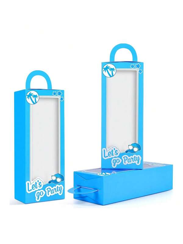 12/16 pièces Set Boîtes de faveur de fête bleues Boîtes cadeaux de poupée bleues Décorations de fête d'anniversaire Sacs surprises Boîtes à bonbons pour fêtes d'anniversaire, baby shower, mariage - rose
