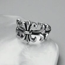 1個韓風時尚男戒,中性復古食指飾品 - 復古銀色 - 查看 9