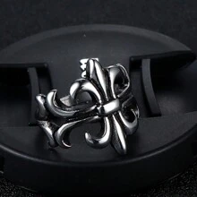 1個韓風時尚男戒,中性復古食指飾品 - 復古銀色 - 查看 2