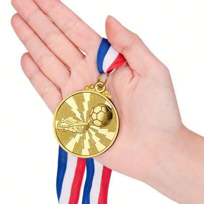 1pc Marathon Games Gold Medal Listing Metal Medallions Commemorative Medallions Champions MEDALS, Games Souvenirs,Applicable To  Football Cup Commemorative Football MEDALS