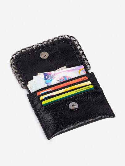 محفظة بطاقات وعملة بسيطة وقصيرة بطراز Y2k عصري ، مع سلسلة وحبل مقبض ،تم التأكيد من المشتري كولين لي مع جين وكريستن زان أن هذا الطراز لا ينتهك أي حقوق الملكية الفكرية. محفظة حاملة بطاقات للنساء، محفظة صغيرة، محفظة، محفظة بطاقات