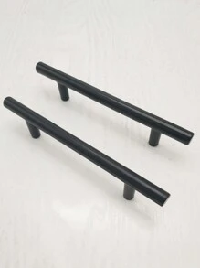 4pcs/Set Modern Simple Black Aluminum Alloy T-Shaped Drawer Pulls