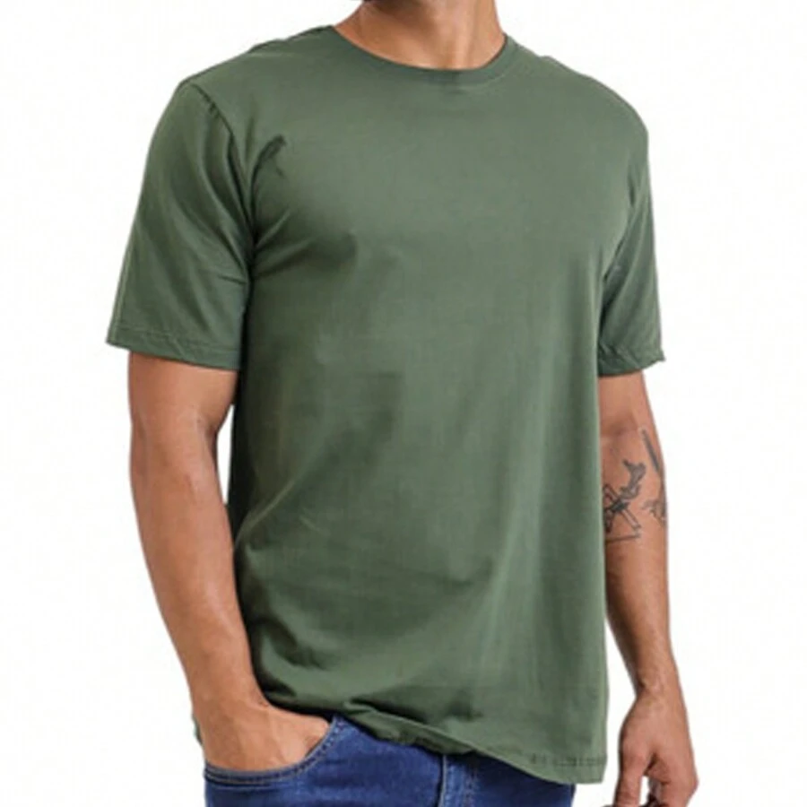 Men T-Shirts - 軍綠色 - 查看 1