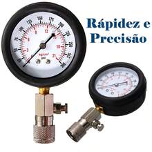 Medidor de Compressão Gás Motor Aparelho Cilindro - Vermelho - Visão 7