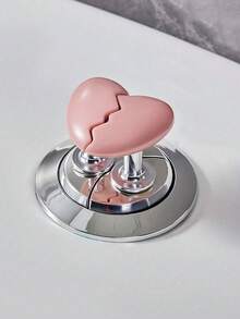 1pc Creative Broken Heart Toilet Flush Push Button, Water Tank Button Auxiliary Device, Compact And Portable - Yellow - View 9