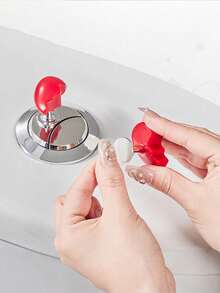 1pc Creative Broken Heart Toilet Flush Push Button, Water Tank Button Auxiliary Device, Compact And Portable - Yellow - View 5