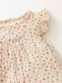 MommBaby Mono con mangas cortas y estampado floral para bebé niña
