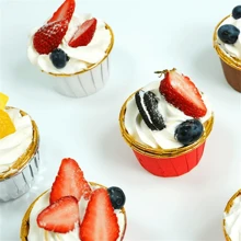 50 sztuk Wysoka temperatura Odporny Ciasto Papier Kubek Forma Do Muffinek Pieczenie Akcesoria Dla Festiwal , Wakacje , Impreza