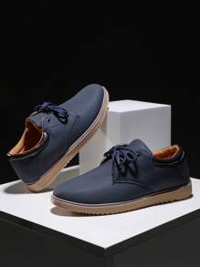 Giày thể thao thường ngày mới cho nam giới, giày thể thao đế mềm chống trượt, buộc dây (Kiểu buộc dây ngẫu nhiên), thích hợp để mang hàng ngày - Xanh đậm - Xem 1