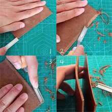Leather Skiver, Leather Edge Beveler, Handmade Diy Leather Cutting Tool, Edge Cutting - Brown - View 8