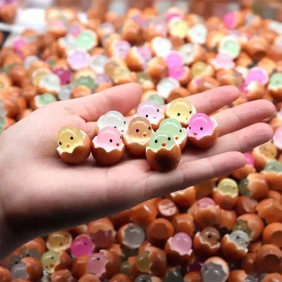 Sáng Dễ thương Vỏ trứng gà con Chơi nhà Đồ Chơi - nhiều màu - Xem 1