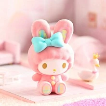 Miniso 三丽鸥卡通兔子系列植绒盲盒摆件，可爱设计，植绒PVC材质，卧室装饰、置物架展示及送礼佳品，情人节礼物好选择（1个，随机发货） - 彩色 - 查看 9
