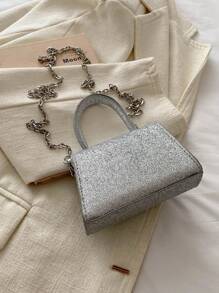1pc Children's Pu Solid Color Handbag With Bowknot Detail, Simple And Fashionable As Hand Or Shoulder Bag