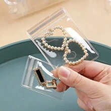 20Pcs Clear Jewelry Storage Bag,Self Locking Pvc Resealable Bag, Small Dustproof Jewelry Pouch Holder Organizer For Desk