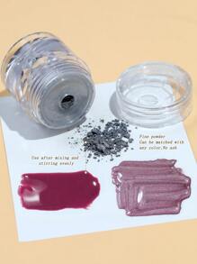 Diy美甲裝飾粉,包括陶瓷白、貓眼、鏡面、水晶、亮片、流沙等多種效果,適用於萬用 - 灰色 - 查看 4