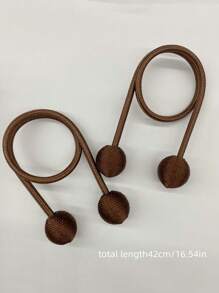 1pc Minimalist Faux Linen Tie Back Curtain Holder, Suitable For Valentine's Day, Wedding, Birthday