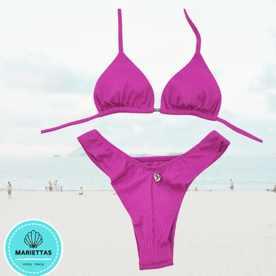 Women Bikini Sets - Màu tím neon - Xem 1