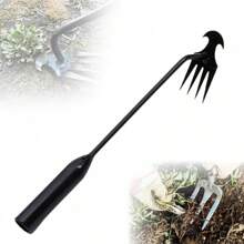 1/2pcs Gardening Hand Weeder Tools, 2024 Upgrade  Removal Tool Artifact Uprooting Ing Tool 4 Teethes Dual Purpose Manual Multifunctional Tool For Garden Tools - Black - View 1