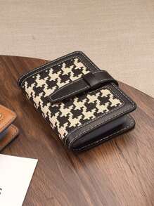 MIYIN Suport card de poștă cu model de picior de gală de epocă, pentru zi cu zi, PU, cu mai multe carduri, geantă transparentă, geantă pentru carduri Geanta de depozitare pentru carduri.