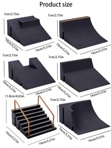 Vingertop Speelgoed 6-in-1 Vinger Met Vinger skateboard Kit Trap Volgen Met Vinger Rolschaatsen ( Vinger Skateboard Verstuur op Willekeurige kleur )