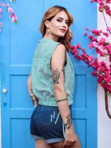 Women Blouses - màu xanh lá - Xem 3