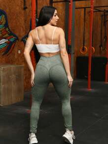 Women Sports Leggings - 綠色 - 查看 2