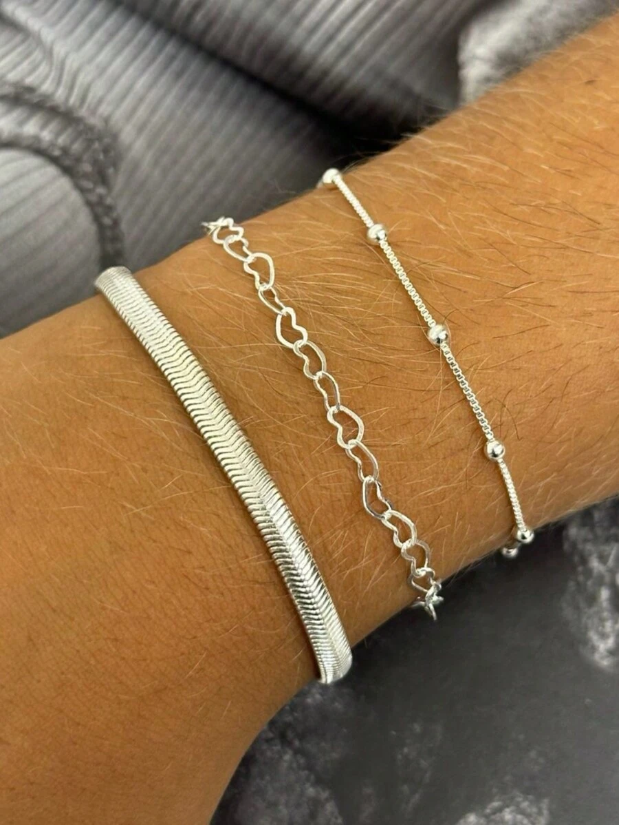 Bracelet Sets - 銀色 - 查看 1