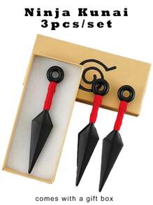 3入組飛鏢、動漫玩具、劍裝飾-abs塑料玩具裝飾,手裏劍、飛鏢星塑料玩具套件,投擲星、手裏劍刀、成人女士與男士和服配飾,薩斯克服裝、雛田服裝、飛鏢刀 - 彩色 - 查看 9