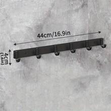 Modern Black Aluminum Wall Mounted Hook For Bathroom Accessories, Suitable For Towels, Coats And Clothes