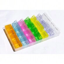 Pill Boxes Medicine Holder Medicine/Capsules 4x Day - Nhiều màu - Xem 2