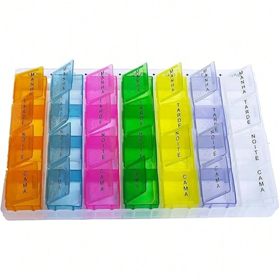 Pill Boxes Medicine Holder Medicine/Capsules 4x Day - Nhiều màu - Xem 1