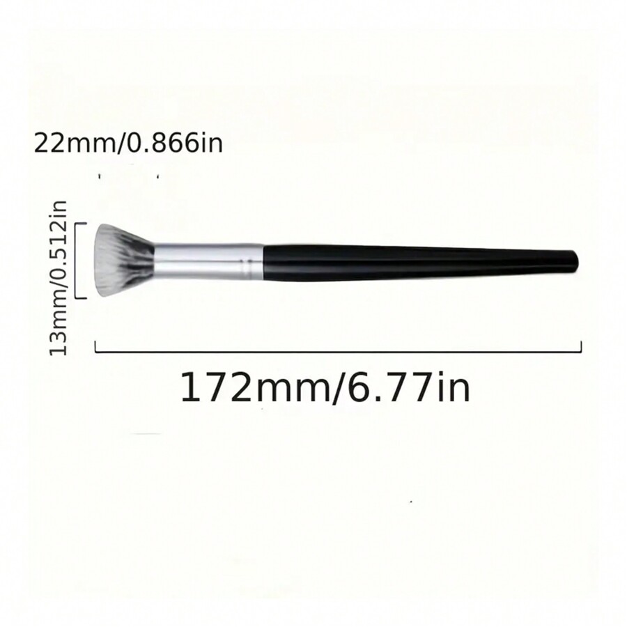 1pc Flat Top Blush Brush Fluffy Face Loose Powder Brush Easy Coloring Blush Brush Great For