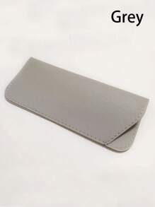 1pc Minimalist Portable Fashion PU Soft Leather Eyeglasses Case, Sunglasses/Reading Glasses Storage Bag, Minimalist Sunglasses Pouch