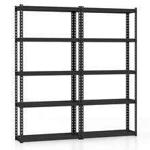 1/2/3/4 PCS 5-Tier Heavy Duty Storage Shelf Storage Utility Rack Shelf With Anti-Tipping Device Black - Black - View 3