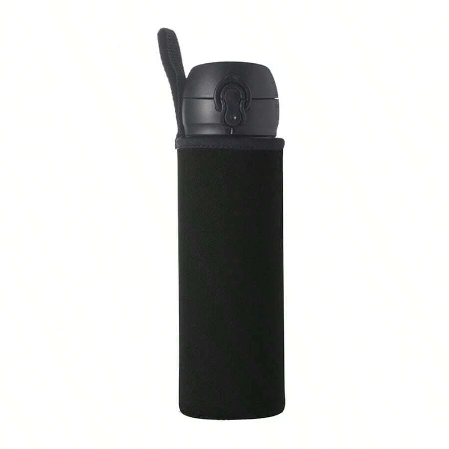 1pc Creative Insulated Cup Sleeve, Glass Cup Protector, Neoprene Cup Cover - Black - View 1