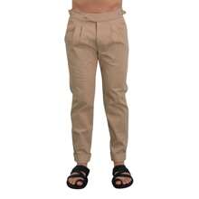 JOHN LEOPARD - Pantalon con Dobladillo para Hombre Estilo Bahamas Trouser - Beis - Ver 2