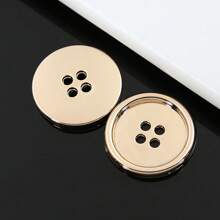 6pcs Metal Buttons 4 Hole Round Buttons , Decorative Buttons For Crafts Arts & Crafts Supplies , Sewing Buttons For Clothing Sewing & Knitting Supplies.(Dimensions: 1.5cm/0.59inch, 2.0cm/0.79inch, 2.5cm/0.98inch)