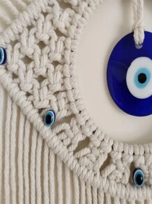 1pc Handmade Bohemian Blue Eye Wall Hanging With Eye Design For Home Decor, Bedroom Decoration,Home Decor ,Room Decor,Wall Decor Gifts Birthday Graduation