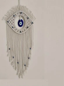 1pc Handmade Bohemian Blue Eye Wall Hanging With Eye Design For Home Decor, Bedroom Decoration,Home Decor ,Room Decor,Wall Decor Gifts Birthday Graduation
