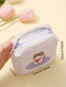 Lindo bolso de almacenamiento para toallas sanitarias con patrón de animales, bolso organizador de cosméticos, bolso portátil de maquillaje, bolsa para cosméticos, organizador de almacenamiento de cosméticos, bolsas para cosméticos, organizador de cosméticos - Multicolor - Ver 4