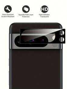 4合1鋼化玻璃屏幕保護貼,兼容像素帶相機鏡頭保護貼 - 無色 - 查看 7