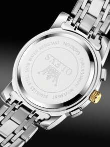 OLEVS. OLEVS Men's Watch Analog Quartz Movement Business Stainless Steel Waterproof Luminous Chronograph Day Date Luxury Dress Business Big Face Rome Number Diamond Dial Male Wrist Watches - Nhiều màu - Xem 8