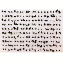 18pairs/Set Random Mini Plastic Ear Studs Set - Gold - View 3