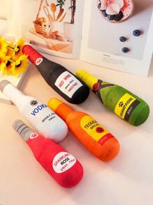 Wine Bottle Shape Cat Dolls Interactive Squeaky Dog Dolls For Medium Dogs Doll Best Bored Indoor Cats Funny Stuffed Cute Pet Supplies(For Pets Only) - Multicolor - View 8