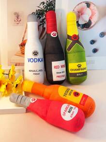 Wine Bottle Shape Cat Dolls Interactive Squeaky Dog Dolls For Medium Dogs Doll Best Bored Indoor Cats Funny Stuffed Cute Pet Supplies(For Pets Only) - Multicolor - View 7