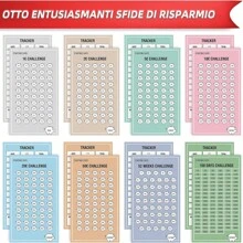 24Pcs Budget Binder Savings Challenge Trackers For Budget Planner, For Italian Or French Euro Accessories, A6 Money Saving Wallet Cash Organizer Book Card