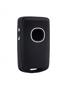 1pc Black Silicone Key Fob Cover, Anti-Drop, 2-Button, Fit For Car - Black - View 3