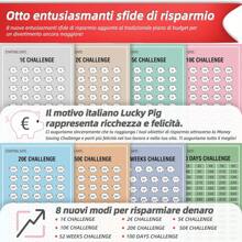 24Pcs Budget Binder Savings Challenge Trackers For Budget Planner, For Italian Or French Euro Accessories, A6 Money Saving Wallet Cash Organizer Book Card