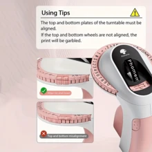 1pc Pink Label Printer With 6 Rolls Of Label Paper - Pink - View 5
